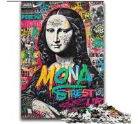 Puzzle da 2000 pezzi Mona Lisa Graffiti per adulti e adolescenti, sfida difficile antistress per la decorazione della casa per 14+ anni (70x100cm)