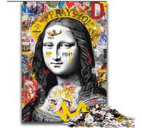 Puzzle da 2000 pezzi "Monna Lisa Is Funny" per adulti e adolescenti, perfetto per trascorrere il tempo in casa e rafforzare l'amore tra coppie (70x100cm)