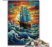 Puzzle da 2000 pezzi "Nave pirata in mare" per adulti e ragazzi, giochi divertenti Ogni pezzo è unico Gioco stimolante e divertente per tutta la famiglia (70x100cm)