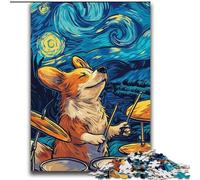 Puzzle da 2000 pezzi Night Sky Corgi Band per adulti e adolescenti, antistress, regalo divertente per trascorrere il tempo in casa (70x100cm)