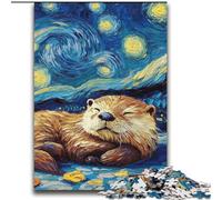 Puzzle da 2000 pezzi "Otter Night Sky" per adulti e adolescenti, antistress, per trascorrere il tempo libero e per interagire con i genitori (70x100cm)