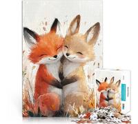 Puzzle da 2000 pezzi per adolescenti Abbraccio degli amici volpe Taglio di precisione Ogni pezzo è unico - Gioco divertente e stimolante per tutta la famiglia 70x100cm