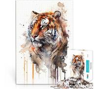 Puzzle da 2000 pezzi per adolescenti Acquerello di tigre Vacanza a casa: uccidere il tempo è ideale come regalo per tutta la famiglia 70x100cm