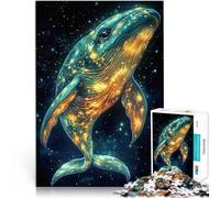 Puzzle da 2000 pezzi per adolescenti Animale balena cosmica Per il divertimento in famiglia con poster abbinato e foglio di quiz 70x100cm