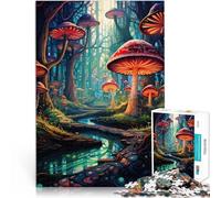 Puzzle da 2000 pezzi per adolescenti Arte della foresta psichedelica Analisi e logica con pezzi completamente interconnessi di forma casuale 70x100cm