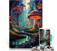 Puzzle da 2000 pezzi per adolescenti Arte della foresta psichedelica Analisi e logica con pezzi completamente interconnessi di forma casuale 70x100cm