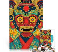 Puzzle da 2000 pezzi per adolescenti Arte della maschera giapponese Oni Yokai Sfida difficile Adatto per la decorazione del desktop 70x100cm