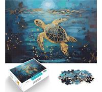 Puzzle da 2000 pezzi per adolescenti Arte originale della tartaruga marina dorata Analisi e logica Gioco educativo per compleanno e Natale 70x100cm