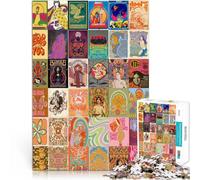 Puzzle da 2000 pezzi per adolescenti arte patchwork hippie - 副本 Vacanza a casa: uccidere il tempo con poster abbinato e foglio di quiz 70x100cm