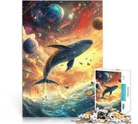 Puzzle da 2000 pezzi per adolescenti Balena nello spazio Giocattoli per l'intrattenimento in famiglia con poster abbinato e foglio di quiz 70x100cm