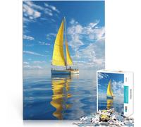 Puzzle da 2000 pezzi per adolescenti Barca a vela sulla spiaggia Sfida difficile Ogni pezzo è unico - Gioco divertente e stimolante per tutta la famiglia 70x100cm