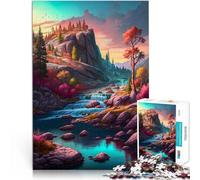 Puzzle da 2000 pezzi per adolescenti Bellissimo fiume Difficile da completare ma divertente e umoristico Migliorare la memoria 70x100cm