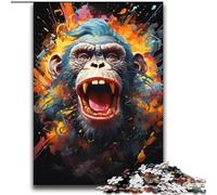 Puzzle da 2000 pezzi per adolescenti, bizzarri giochi educativi con scimmie colorate, decorazioni per la casa, collezione di artisti, belle arti, 70x100cm