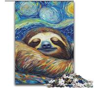 Puzzle da 2000 pezzi per adolescenti Bradipo Cielo notturno Difficile da completare ma divertente e umoristico con poster abbinato e foglio di quiz 70x100cm