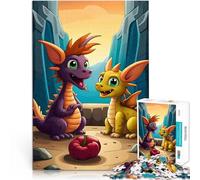 Puzzle da 2000 pezzi per adolescenti Cartone animato 3D di Baby Dragon Gioco pratico Decorazione murale Regali unici per compleanno e Natale 70x100cm