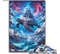 Puzzle da 2000 pezzi per adolescenti Castello sul dorso della tartaruga Gioco rompicapo Decorazione da parete Regali unici per compleanno e Natale 70x100cm