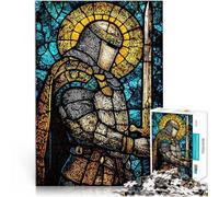 Puzzle da 2000 pezzi per adolescenti Cavaliere in vetro colorato Giochi Giocattoli regalo per tutta la famiglia 70x100cm