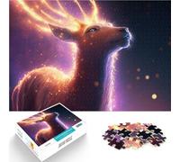 Puzzle da 2000 pezzi per adolescenti Cervo dello spazio cosmico Per il divertimento in famiglia Gioco educativo per compleanno e Natale 70x100cm