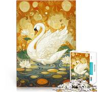 Puzzle da 2000 pezzi per adolescenti Cigno bianco con ali spiegate Assemblaggio del modello Migliorare l'amore tra le coppie 70x100cm
