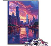 Puzzle da 2000 pezzi per adolescenti Città al tramonto Antistress Sfida difficile Ogni pezzo è unico - Gioco divertente e stimolante per tutta la famiglia 70x100cm
