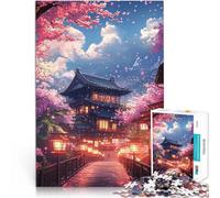 Puzzle da 2000 pezzi per adolescenti Città dei ciliegi in fiore giapponesi Divertimento in famiglia è ideale come regalo per tutta la famiglia 70x100cm