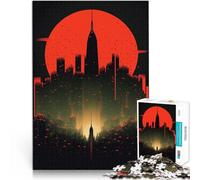 Puzzle da 2000 pezzi per adolescenti Città del tramonto rosso Sfida di gioco educativo giocattolo perché è ideale come regalo per tutta la famiglia 70x100cm