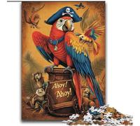 Puzzle da 2000 pezzi per adolescenti con tema pirati e pappagalli, giochi divertenti per famiglie, attività divertenti da fare a casa, regalo di compleanno, regali da viaggio (70x100cm)
