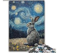 Puzzle da 2000 pezzi per adolescenti Coniglio sotto il cielo notturno Giocattolo educativo intellettuale decomprimente Ottimi regali e giocattoli 70x100cm