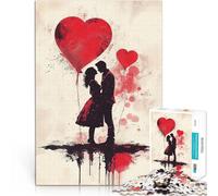 Puzzle da 2000 pezzi per adolescenti Coppia con palloncini a forma di cuore Giocattoli antistress Gioco educativo per compleanno e Natale 70x100cm
