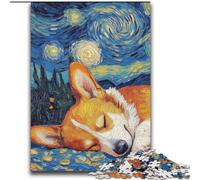 Puzzle da 2000 pezzi per adolescenti Corgi Night Sky Divertimento in famiglia Attività divertenti a casa, regalo di compleanno, regali di viaggio, per ragazzi dai 14 anni in su 70x100cm