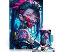 Puzzle da 2000 pezzi per adolescenti Cybergirl al neon Antistress Vacanza in patria Uccidere il tempo Giocattoli per la decorazione della casa 70x100cm
