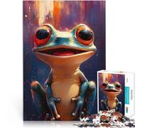 Puzzle da 2000 pezzi per adolescenti Dipinto di rana sorridente giochi divertenti per famiglie perché è ideale come regalo per tutta la famiglia 70x100cm