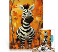 Puzzle da 2000 pezzi per adolescenti Dipinto di una zebra carina apprendimento educativo Ogni pezzo è unico - Gioco divertente e stimolante per tutta la famiglia 70x100cm