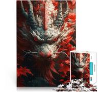 Puzzle da 2000 pezzi per adolescenti Drago dagli occhi rossi Per il divertimento in famiglia Migliorare l'amore tra le coppie 70x100cm