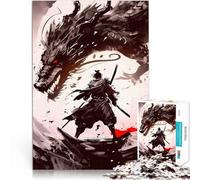 Puzzle da 2000 pezzi per adolescenti Drago samurai giapponese Vacanza a casa: uccidere il tempo Decorazioni e regali unici per la casa 70x100cm
