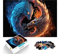Puzzle da 2000 pezzi per adolescenti Drago Yin Yang Difficile da completare ma divertente e umoristico è ideale come regalo per tutta la famiglia 70x100cm