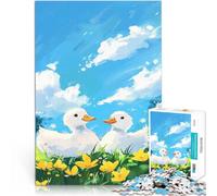 Puzzle da 2000 pezzi per adolescenti Due anatre in un prato Giocattolo educativo antistress offerte come regali per tutta la famiglia 70x100cm
