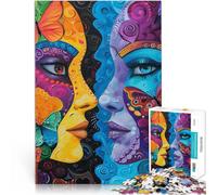 Puzzle da 2000 pezzi per adolescenti Due facce colorate, sogni di farfalla sfida educativa Adatto per la decorazione del desktop 70x100cm