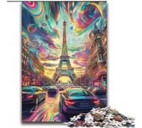 Puzzle da 2000 pezzi per adolescenti e adulti, Eiffel psichedelico, giocattolo educativo intellettuale decomprimente, fantastici regali e giocattoli, 70x100cm
