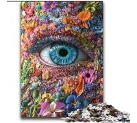 Puzzle da 2000 pezzi per adolescenti e adulti, gioco rompicapo con occhi di fiori, decorazione da parete, regali unici per compleanno e Natale, 70x100cm