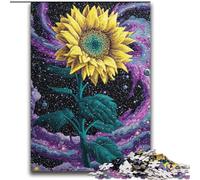 Puzzle da 2000 pezzi per adolescenti e adulti, motivo: girasole fantasy, sfida difficile antistress, con poster abbinato e foglio di quiz, 70x100cm