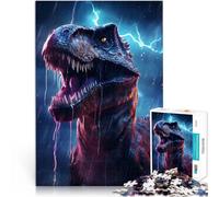 Puzzle da 2000 pezzi per adolescenti Epico fulmine T Rex Gioco intellettuale giocattolo Attività divertenti a casa, regali di compleanno, regali di viaggio, 70x100cm
