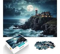 Puzzle da 2000 pezzi per adolescenti Faro di notte Antistress Vacanza in patria Uccidere il tempo perché è ideale come regalo per tutta la famiglia 70x100cm