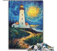 Puzzle da 2000 pezzi per adolescenti Faro sotto il cielo notturno Giocattoli educativi Decorazioni per la casa uniche e regali per bambini dai 14 anni in su 70x100cm