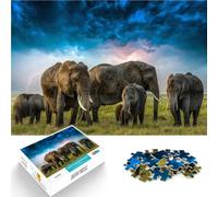 Puzzle da 2000 pezzi per adolescenti Fauna selvatica Africa Elefante Giochi educativi Decorazione murale Regali unici per compleanno e Natale 70x100cm