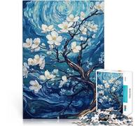 Puzzle da 2000 pezzi per adolescenti Fiori bianchi contro il cielo azzurro sfida educativa offerte come regali per tutta la famiglia 70x100cm
