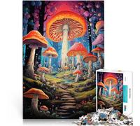 Puzzle da 2000 pezzi per adolescenti Foresta psichedelica piena di funghi Giochi educativi fai da te Decorazioni e regali unici per la casa 70x100cm