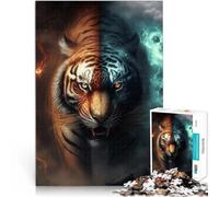 Puzzle da 2000 pezzi per adolescenti fuoco di tigre Giocattolo educativo intellettuale decomprimente perché è ideale come regalo per tutta la famiglia 70x100cm
