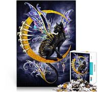 Puzzle da 2000 pezzi per adolescenti Gatto fatato nero sulla luna Gioco a quiz Attività divertenti a casa, regali di compleanno, regali di viaggio, 70x100cm