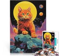 Puzzle da 2000 pezzi per adolescenti Gatto sulla roccia Vacanza a casa: uccidere il tempo Decorazione murale Regali unici per compleanno e Natale 70x100cm